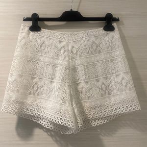 Alexis White Lace Shorts Small